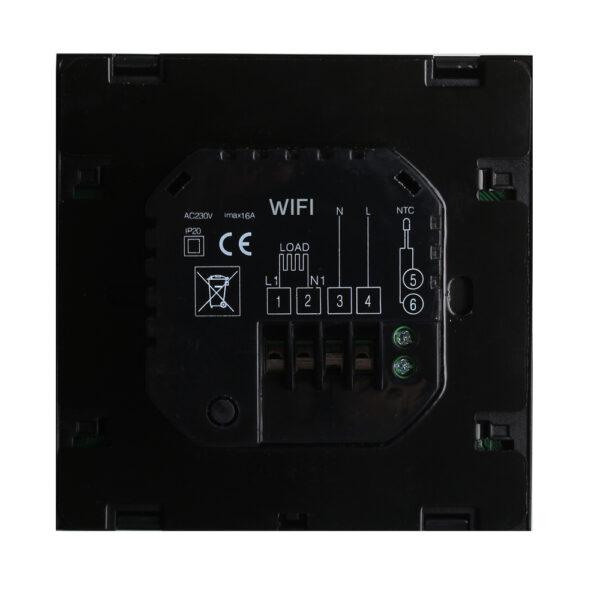 ecoterm sn black 2 1 Терморегулятор програмований EcoTerm SN Wi-Fi Чорний