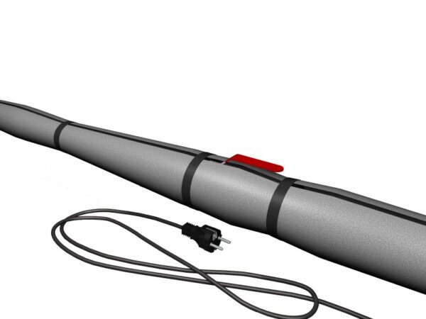 postup 4 Обогрев труб, кабель с вилкой и термостатом Fenix PFP-12, 100 м, 1260 Вт